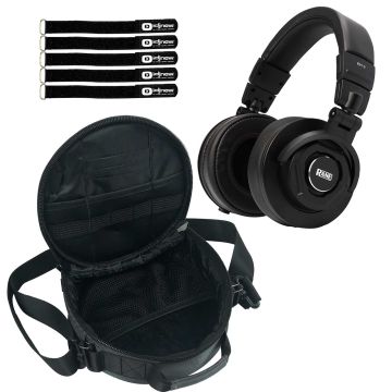Over-Ear Monitoring Headphones with Headphone Gear Bag Package