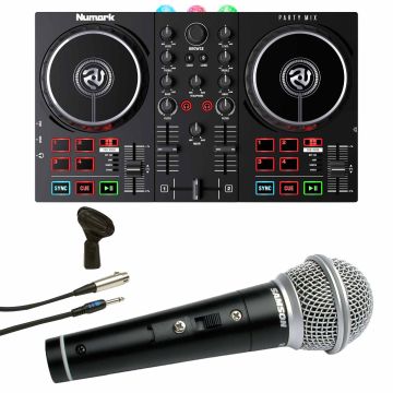 Numark Party Mix II DJ Controller with Multi-Purpose Microphone