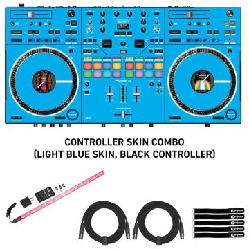 Pioneer DJ DDJ-REV7 2-Channel Controller with Light Blue Adhesive Kit