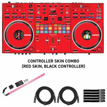 Pioneer DJ DDJ-REV7 2-Channel Controller with Red Adhesive Kit