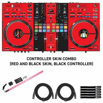 Pioneer DJ DDJ-REV7 2-Channel Controller with Red/Black Adhesive Kit