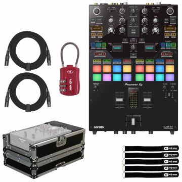 Pioneer DJ DJM-S7 Scratch Style 2 Channel Mixer with 10" Mixer Case