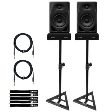 Pioneer DJ DM-40D 4" Desktop Monitor System with Studio Monitor Stands