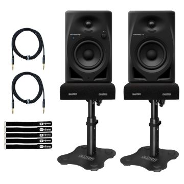 Pioneer DJ DM-40D-BT 4" Bluetooth Monitors with Desktop Stands