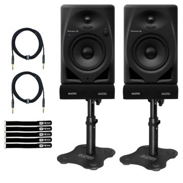 Pioneer DJ DM-50D-BT 5" Bluetooth Monitor System with Desktop Stands