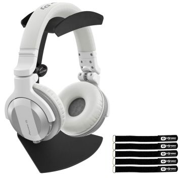 Pioneer-DJ-HDJ-CUE1BT-White-Bluetooth-Headphones-with-Desktop-Stand