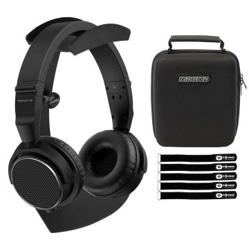 Pioneer DJ HDJ-S7 On-Ear DJ Headphones (black) with Table Stand