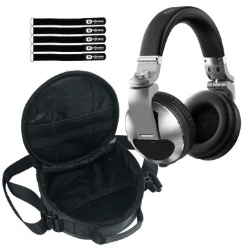 Pioneer DJ HDJ-X10 Flagship Silver Headphones with Gear Bag & Stand