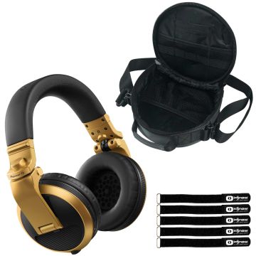 Pioneer DJ HDJ-X5BT Bluetooth Gold Headphones with Gear Bag Package