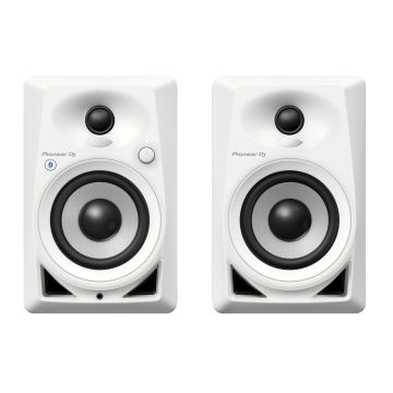 Pioneer DJ DM-40BT-W 4-inch Bluetooth Desktop Monitor Speakers (white)