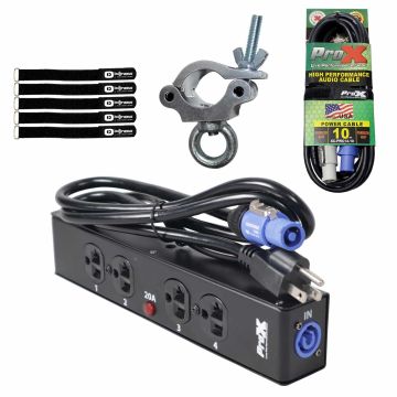 ProX X-PWEX4 BOX PowerCON Compatible Power Center with Power Cable