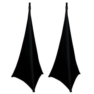 ProX X-SP2SC-BLX2 2 Sided Black Lycra Cover Scrim for Speaker Tripod or Lighting Stands (pair)