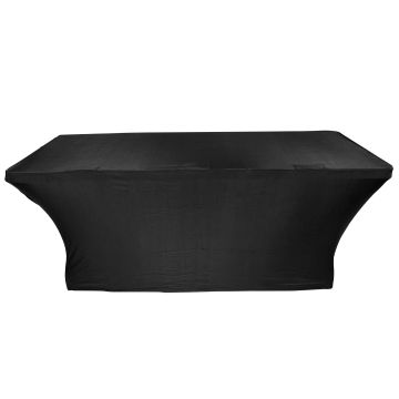 ProX X-ST6BL 6 foot Open Back Spandex Table Cover Scrim - Black