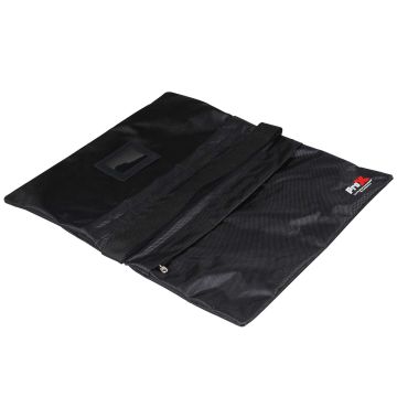 ProX XB-SANDBAG50 50lb Capacity Black Empty Double Zipper Sandbag Unfolded