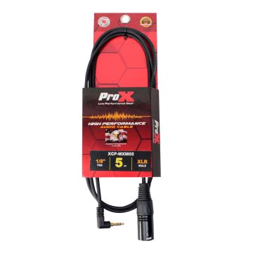 ProX XCP-MXM05 5FT 1/8" (3.5mm) TRS to XLR-M Cable