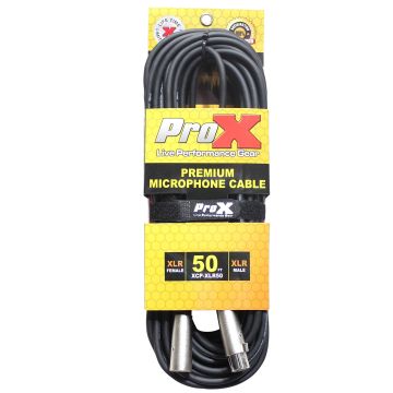 ProX XCP-XLR50 50FT Balanced XLR3-F to XLR3-M Audio-Microphone Cable Front