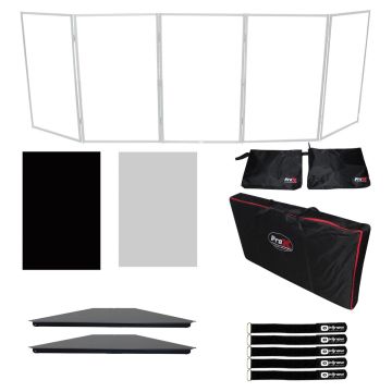 ProX XF-5X3048W White Aluminum 5 Panel Facade with Black Shelves