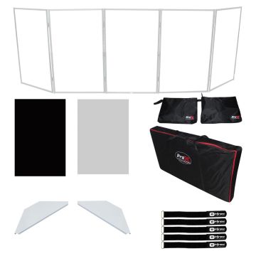 ProX XF-5X3048W White Aluminum 5 Panel Facade with White Shelves