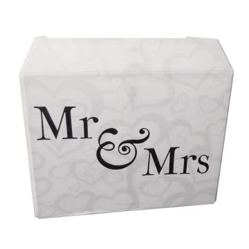 ProX XF-MESA SWMRMRS White Lycra Mr. & Mrs. Design with Hearts Scrim Kit for XF-MESA Facade