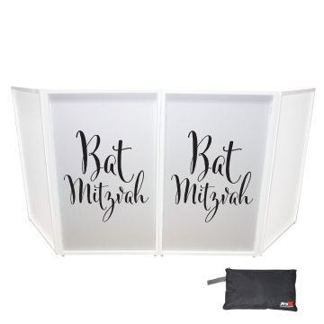 ProX XF-SBATMITZ Bat Mitzvah Black on White Facade Scrims (Pair)