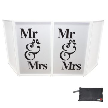ProX XF-SMRMRS Mr and Mrs Black on White Single Facade Scrims (Pair)