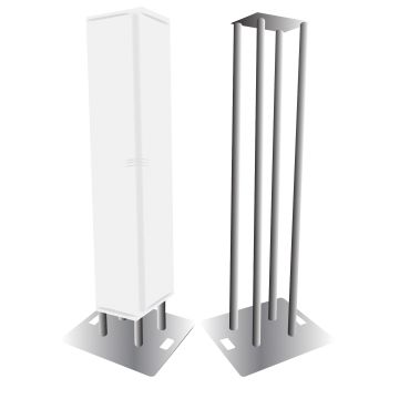ProX XT-S4X656TOTEM 6.56ft Totem Package with White Scrim Cover