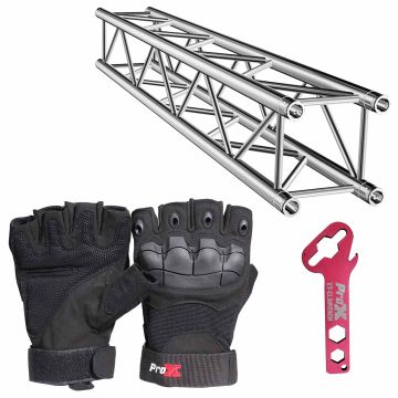ProX XT-SQ492 4.92FT (1.50m) Square Truss Segment with Black Gloves