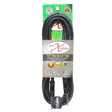 ProX 10FT 1/4" Male TRS to 1/4" Male TRS Balanced High Performance Stereo Audio Cable [XC-TRS10]