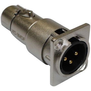 ProX XC-3MDF XLR Male To Female Adapter For Panel Mount