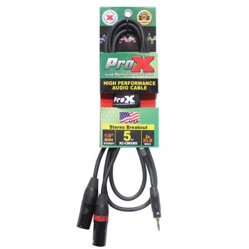 ProX XC-CMXM5 5FT TRS to Dual XLR-M Balanced High Performance Audio Cable