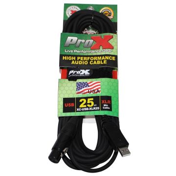 ProX XC-USB-XLR25 25FT XLR-F to USB High Performance Audio Cable