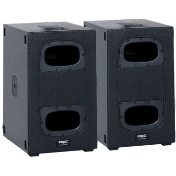 QSC KS112 12" 2000W Ultra Compact Powered Subwoofers Dual Package