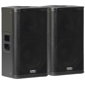 QSC KW122 1000 Watt Multipurpose Active Speakers with 12" Woofers Dual Package
