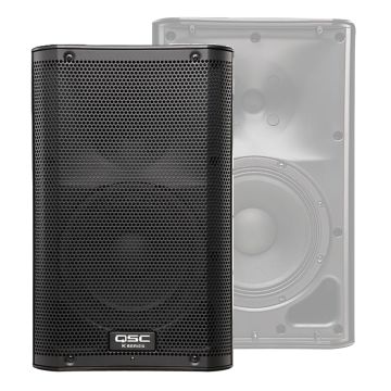 QSC K8 Speaker Replacement Grill Assembly with Logo in Black small image