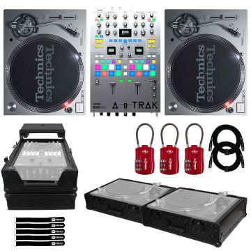 Rane SEVENTY A-TRAK Mixer with SL-1200MK7-S Turntables & Black Cases