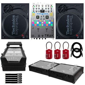 Rane SEVENTY A-TRAK Mixer with SL-1200MK7 Turntables & Black Cases