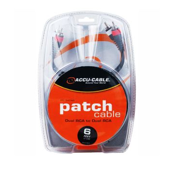 American DJ 6FT Dual RCA to RCA Patch Cable [RC6]