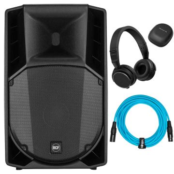 RCF ART 735-A MK4 15" Active Two-Way Speaker with Pioneer DJ HDJ-S7 On-Ear Black DJ Headphones Package