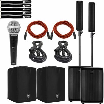 RCF Evox J8 Active Portable Arrays with Covers & Cables Dual Package