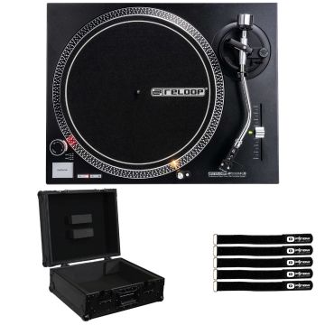 Reloop AMS-RP-2000-USB-MK2 Direct Drive USB Turntable with Black Case