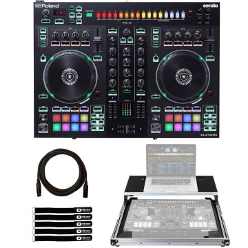 Roland DJ-505 Serato DJ Controller with Odyssey Flight Ready Case Package