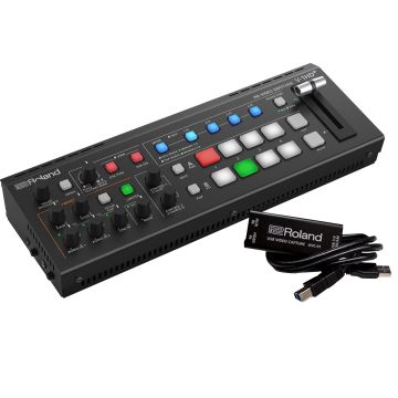 Roland V-1HD+STR HD Video Switcher Livestreaming Bundle Accessories