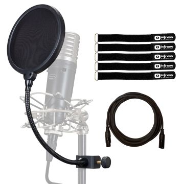 Samson PS04 Microphone Pop Filter with 20FT Cables Package