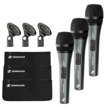 Sennheiser 3-PACK-E-835-S Handheld Microphone Set Main