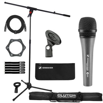 Sennheiser E-835-S Handheld Microphone with Microphone Boom Stand