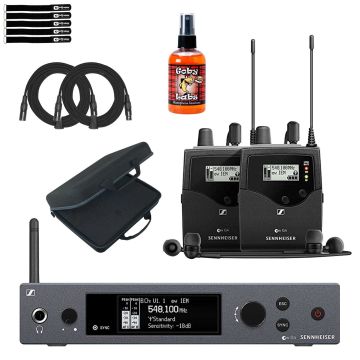 Sennheiser EW IEM G4-TWIN-A1 Wireless System with Case & Sanitizer