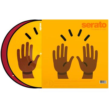 Serato 2x 12" Emoji Series Control Vinyl Pressing #1 Hands