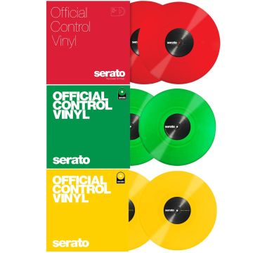Serato Performance Series Red, Green, and Yellow 12" Control Vinyl Package