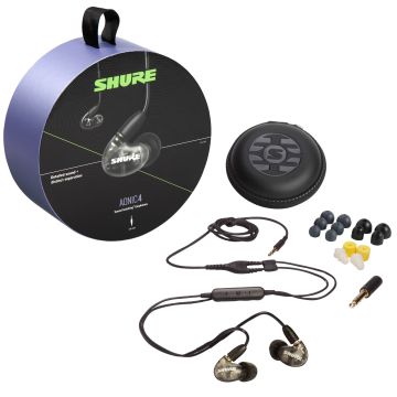 Shure AONIC 4 Sound Isolating Earphones in Smoke Gray & Black