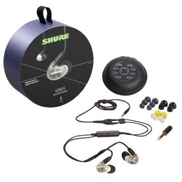 Shure AONIC 4 Sound Isolating Earphones in Smoke Gray and White